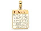 FJC Finejewelers 14k Yellow Gold Bingo Card with Enamel Charm