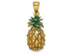 FJC Finejewelers 14k Yellow Gold 3d Pineapple with Enamel Charm