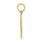 FJC Finejewelers 14k Yellow Gold Heart with Lace Trim Charm