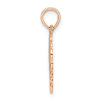 FJC Finejewelers 14k Rose Gold Heart with Lace Trim Charm