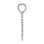 FJC Finejewelers 14k White Gold White Heart with Lace Trim Charm