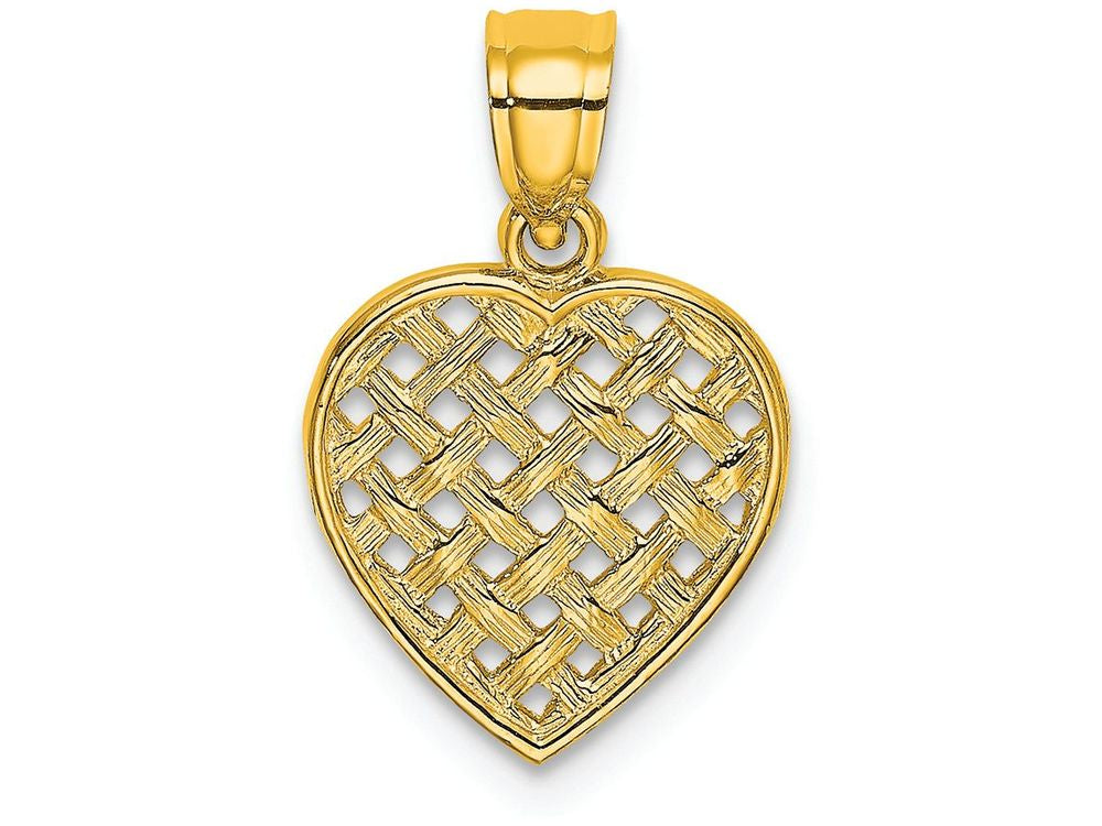 FJC Finejewelers 14k Yellow Gold Woven Heart Charm