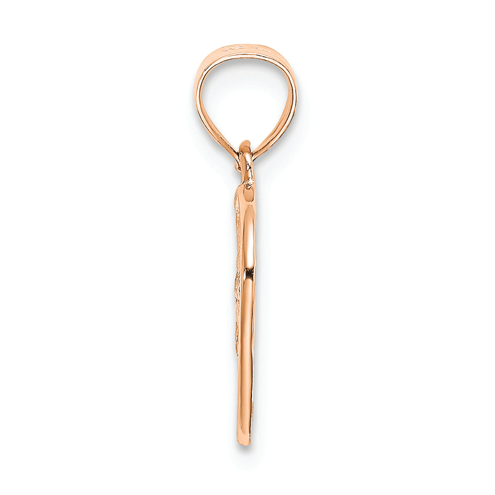 FJC Finejewelers 14k Rose Gold Woven Heart Charm