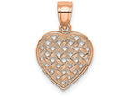 FJC Finejewelers 14k Rose Gold Woven Heart Charm