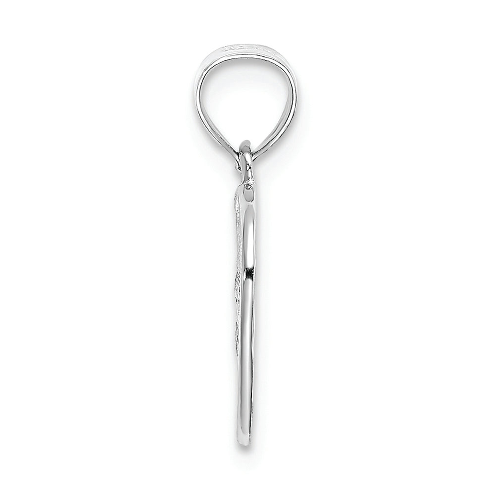 FJC Finejewelers 14k White Gold Woven Heart Charm
