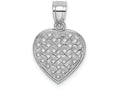 FJC Finejewelers 14k White Gold Woven Heart Charm