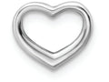 FJC Finejewelers 14k White Gold White Mini Floating Heart Back Charm