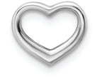FJC Finejewelers 14k White Gold White Mini Floating Heart Back Charm