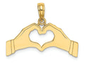 FJC Finejewelers 14k Yellow Gold Hands Forming A Heart"love Charm