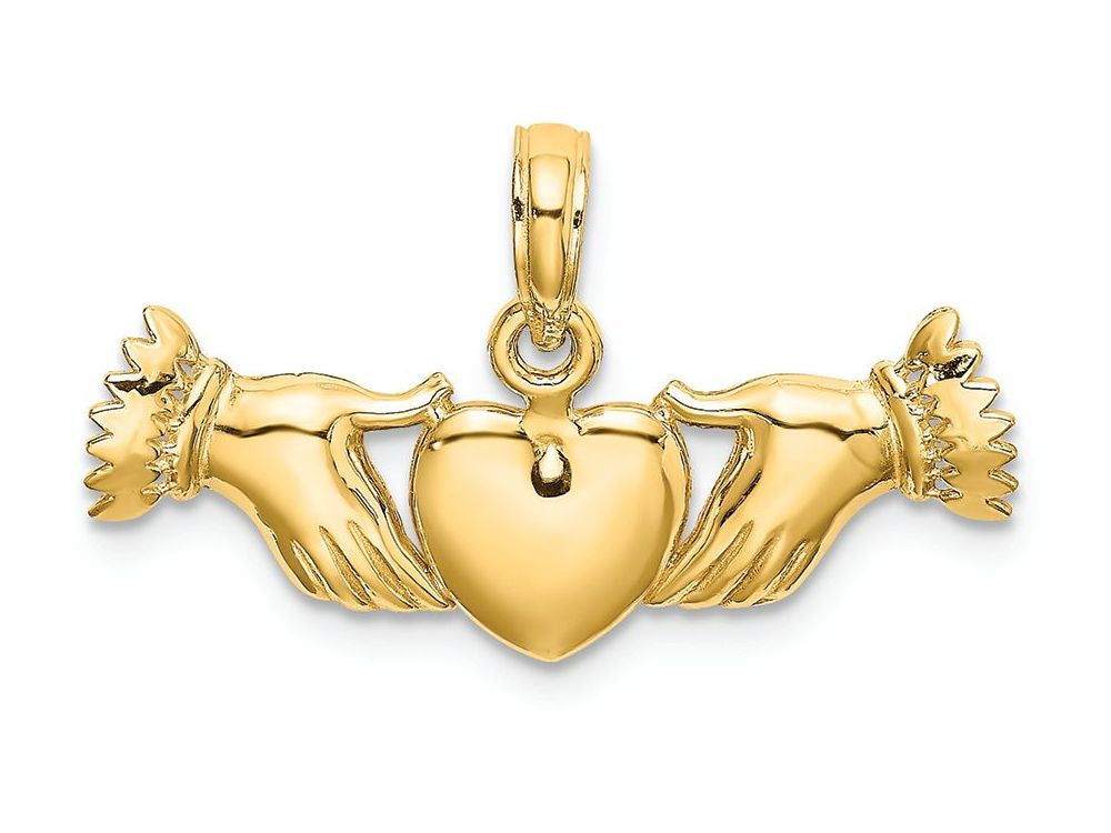 FJC Finejewelers 14k Yellow Gold Hands Holding Heart Charm