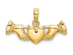 FJC Finejewelers 14k Yellow Gold Hands Holding Heart Charm