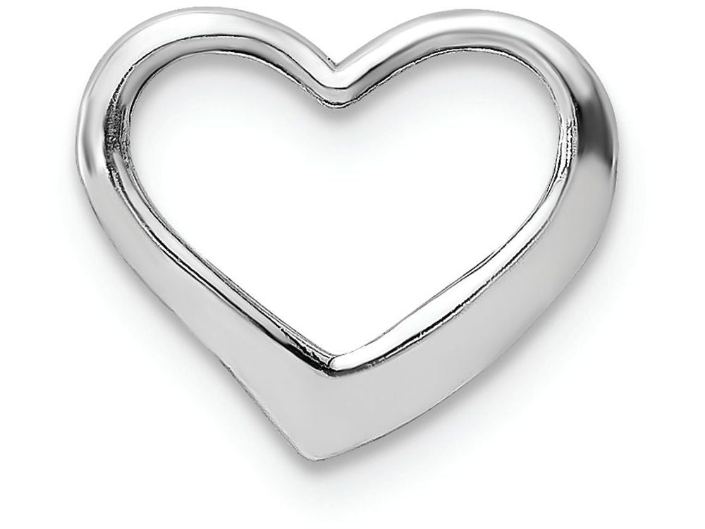 FJC Finejewelers 14k White Gold White Floating Heart Charm