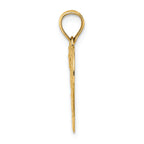 FJC Finejewelers 14k Yellow Gold Kissing Doves Over Heartheart Fram Charm