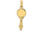 FJC Finejewelers 14k Yellow Gold 3d Hand Mirror Charm