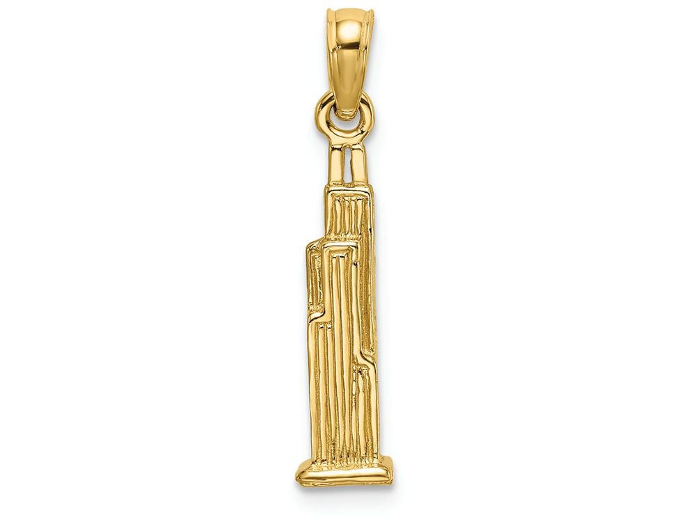 FJC Finejewelers 14k Yellow Gold 3d Sear's Tower (chicago) Charm