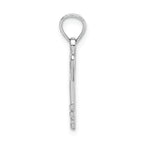 FJC Finejewelers 14k White Gold Key with Heart Top Charm