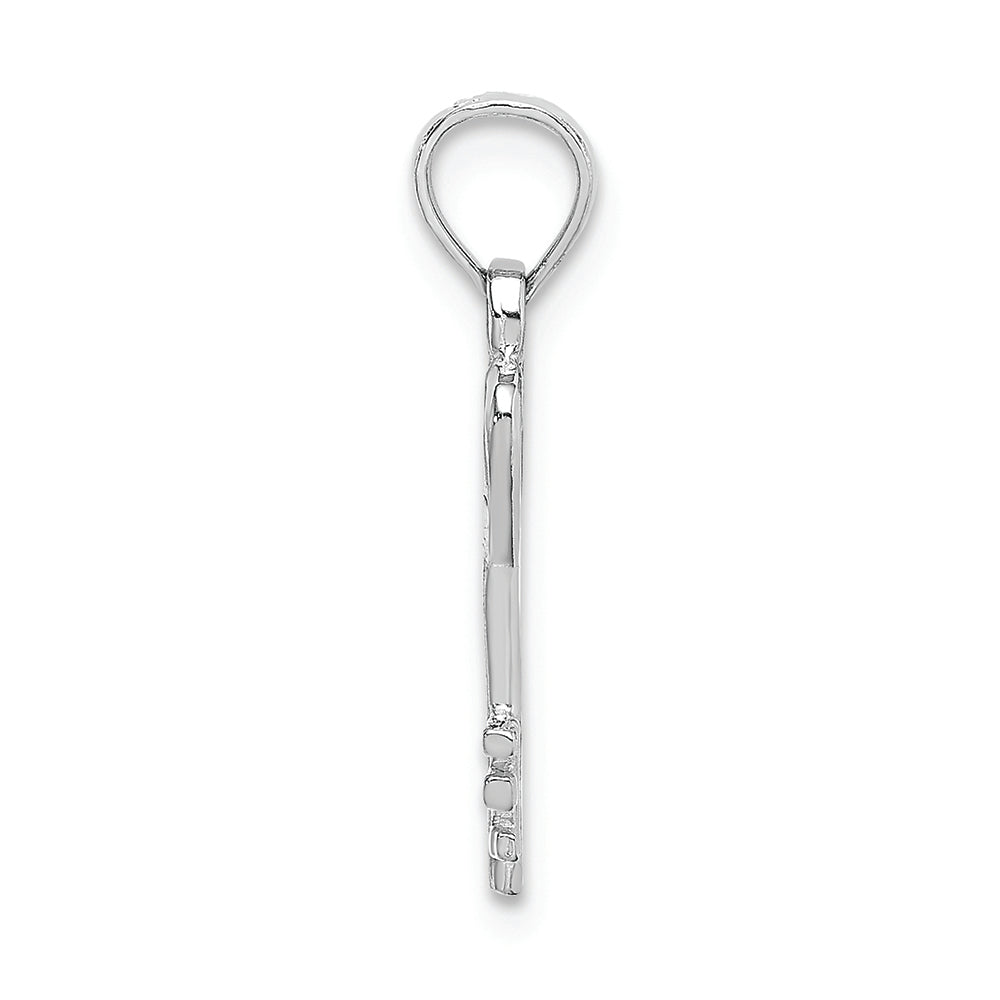 FJC Finejewelers 14k White Gold Key with Heart Top Charm