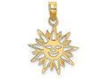 FJC Finejewelers 14k Yellow Gold Smiling Sunburst Polish Charm