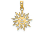FJC Finejewelers 14k Yellow Gold Smiling Sunburst Polish Charm