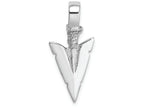 FJC Finejewelers 14k White Gold White 3d Arrowhead Charm