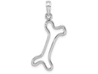 FJC Finejewelers 14k White Gold Dog Bone Charmcut-out