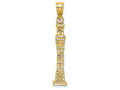 FJC Finejewelers 14k Yellow Gold 3d Pilgrim Memorial Monument - Massachusetts Charm