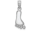 FJC Finejewelers 14k White Gold Foot Charm - Hp Hang Ten Style