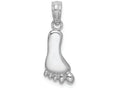 FJC Finejewelers 14k White Gold Foot Charm - Hp Hang Ten Style