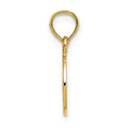 FJC Finejewelers 14k Yellow Gold Mini Peace Signflat Textured Charm