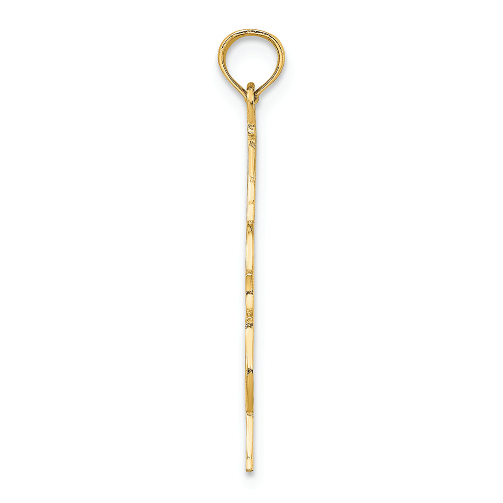 FJC Finejewelers 14k Yellow Gold Upright Bass Polish Engraved Charm