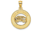 FJC Finejewelers 14k Yellow Gold 3d San Francisco Disc with Cable Car Charm