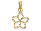 FJC Finejewelers 14k Yellow Gold Flower Charmcut-out