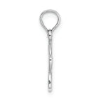 FJC Finejewelers 14k White Gold Flower Charmcut-out
