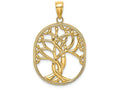 FJC Finejewelers 14k Yellow Gold Tree Of Life In Oval Frame Charm
