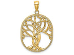 FJC Finejewelers 14k Yellow Gold Tree Of Life In Oval Frame Charm
