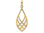 FJC Finejewelers 14k Yellow Gold Celtic Knot Teardrop Charmcut-out