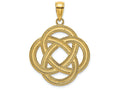 FJC Finejewelers 14k Yellow Gold Lrg Celtic Eternity Knot Circle Charmcut-out