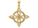 FJC Finejewelers 14k Yellow Gold Lrg Celtic Eternity Knot Charmcut-out Circle