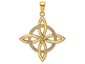 FJC Finejewelers 14k Yellow Gold Lrg Celtic Eternity Knot Charmcut-out Circle