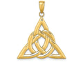 FJC Finejewelers 14k Yellow Gold Lrg Celtic Trinity Knot Charmcut-out