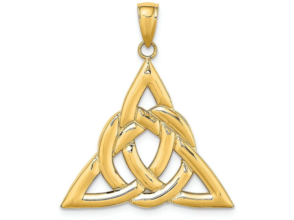 FJC Finejewelers 14k Yellow Gold Lrg Celtic Trinity Knot Charmcut-out