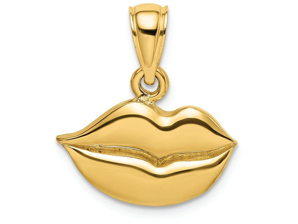 FJC Finejewelers 14k Yellow Gold Lips Charm