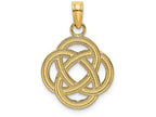 FJC Finejewelers 14k Yellow Gold Sm Celtic Eternity Knot Circle Charmcut-out