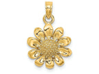 FJC Finejewelers 14k Yellow Gold Sunflowerdaisy Charm