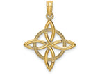 FJC Finejewelers 14k Yellow Gold Sm Celtic Eternity Knot Charmcut-out Circle