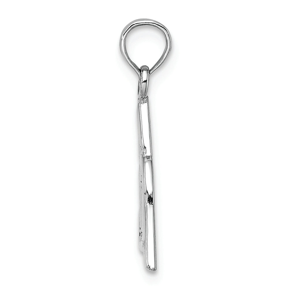 FJC Finejewelers 14k White Gold Sm Celtic Trinity Knot Charmcut-out