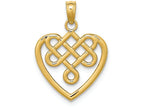 FJC Finejewelers 14k Yellow Gold Sm Celtic Knot Heart Charmcut-out