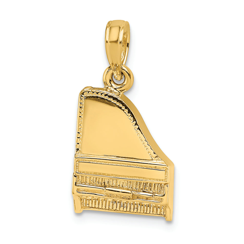 FJC Finejewelers 14k Yellow Gold 3d Grand Pianomoveable Charm