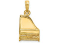 FJC Finejewelers 14k Yellow Gold 3d Grand Pianomoveable Charm