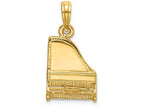 FJC Finejewelers 14k Yellow Gold 3d Grand Pianomoveable Charm